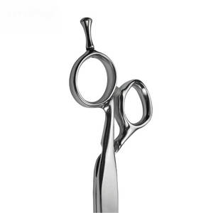 Ciseaux de coiffure professionnels de 6 pouces en acier inoxydable poli miroir avec manche décalé - Product Image 3