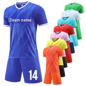 Uniforme de entrenamiento de equipo de fútbol escolar con nombre y número, ropa deportiva personalizable para jugadores de fútbol - Product Image 1