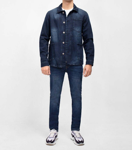 Chaqueta Vaquera de Invierno para Hombre, Fabricada Directamente en Fábrica a Bajo Precio, Algodón Orgánico, Corte Ajustado Informal, Transpirable, Resistente al Viento y Ecológica - Product Image 5