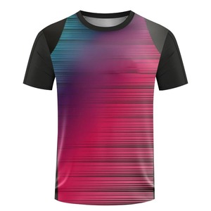 2023เสื้อยืดพิมพ์ลายแห้งเร็วของผู้ชายชุดฝึกวิ่งแบดมินตันระบายได้ดี - Product Image 4