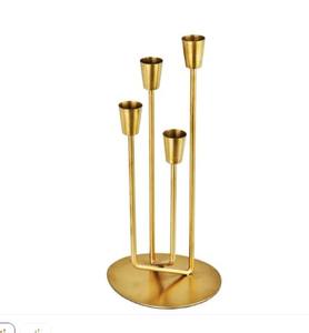 Wedding Decoration Iron Handmade Metal <b>Candle</b> Holder Gold Color Designer <b>Cheap</b> Candlestick Tall <b>Candle</b> Holder - Product Image 1