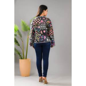 Blouson Bomber Réversible en Satin Fait Main avec Patchwork, Logo Personnalisé, Extérieur en Cuir Matelassé, Doublure en Lin pour les Saisons Printemps-Automne - Product Image 2