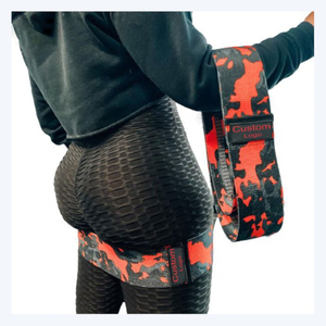 Cercle de hanche Logo personnalisé tissu butin bandes d'exercice maison Fitness cercle de hanche large anti-dérapant tissu bandes de résistance - Product Image 5