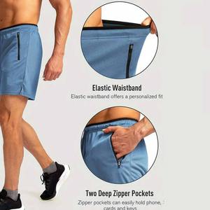 กางเกงขาสั้นกีฬาผู้ชายผ้าโพลีเอสเตอร์ 100% ระบายอากาศได้ดี แห้งเร็ว กันน้ำ ไซส์ใหญ่  แบบลำลอง ยืดหยุ่นได้ เหมาะสำหรับออกกำลังกาย เป็นมิตรต่อสิ่งแวดล้อม - Product Image 6
