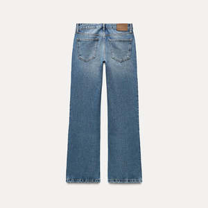 Pantalon évasé taille haute personnalisé pour femmes denim respirant délavé en foncé style bootcut confortable pour une tenue décontractée - Product Image 2