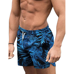 Customized Logo Men Summer Solid Color Beachwear Wholesale Trunk Men Swim Shorts - Product Image 1