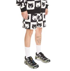 Pantalones cortos a cuadros con estampado de oso de calle alta de moda Suave y ligero 100% algodón Ideal para ropa informal - Product Image 3