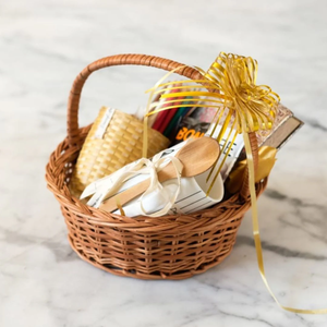 ¡PRODUCTO NUEVO! Cesta de regalo de mimbre redonda tejida a mano al por mayor de Tienphong, cestas de almacenamiento hechas a mano para regalos - Product Image 2