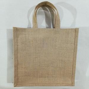 Eco-Friendly Jute <b>Gift</b> <b>Bag</b> Small Canvas Drawstring Wine <b>Bag</b> with Rope Handle Made in India for Promotions and Shopping - Product Image 2