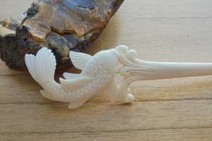 Pasador/Pinza para el Cabello Hecho a Mano con Hueso Natural Ecológico Moderno, Soporte para Moño Tradicional, Accesorios para el Cabello de Moda, Objeto de Colección Artístico - Product Image 4