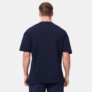 Venta al por mayor de alta calidad 240 GSM Heavyweight 100% algodón Drop Shoulder Printed Oversize cuello redondo Loose Fit camiseta para hombres - Product Image 4