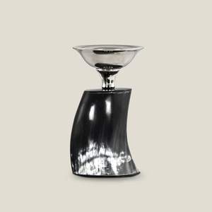 Bougies en corne de buffle naturelle faites à la main en vrac en gros pour boutique hôtel spa boutique de cadeaux béton, unique, pot de bougie - Product Image 4