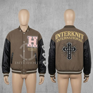 Veste universitaire personnalisée pour homme, en laine avec manches en cuir, veste de baseball universitaire, fabricant de vestes universitaires, logo brodé - Product Image 6