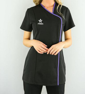 Uniformes promocionales de túnica de masaje tailandés de poliéster y algodón con logotipo personalizado para dama esteticista ropa de trabajo de salón de belleza - Product Image 4