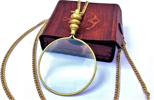 H.m.a Loupe งานหัตถกรรมทองเหลืองโบราณพร้อมสัมผัสช่างฝีมือของขวัญในอุดมคติหรือของตกแต่งสำนักงานที่มีสไตล์