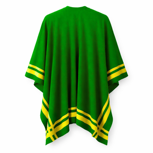 Cape châle Chi Eta Phi pour femmes, poncho décontracté, cape en laine brodée, poncho à épaules, cape drapée, châle - Product Image 4