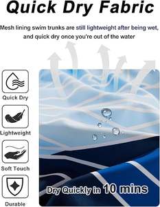 Men's Swimming Comfort Swim Trunks 9" Quick Dry Stretch Swim <b>Shorts</b> Mesh Lining Bathing Suits Swimwear Beach <b>Shorts</b> with Pockets - Product Image 4