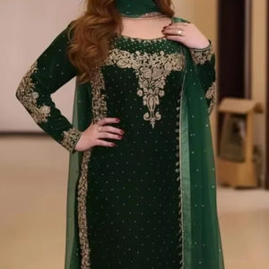 ชุดเดรสลำลองคุณภาพพรีเมียมสำหรับผู้หญิง ดีไซน์ปรับแต่งได้ ดีไซน์ใหม่ ชุดออกงาน วัสดุเนื้อแน่น - Product Image 3