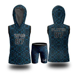 Ensembles d'uniformes de flag football personnalisés de haute qualité, respirants, grande taille, sans manches, vente en gros, maillots et shorts personnalisés, logo sur le devant - Product Image 1