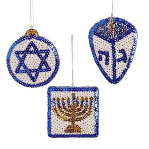 Hanukkah adornos colgantes de vacaciones decoración del hogar estrella David para Menorah fiesta tela decorativa resistente al calor fábrica personalizable - Product Image 2