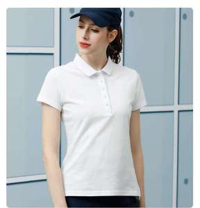 Vente en gros de polos décontractés pour femmes Polos respirants à manches courtes 100% coton de haute qualité avec logo personnalisé - Product Image 2