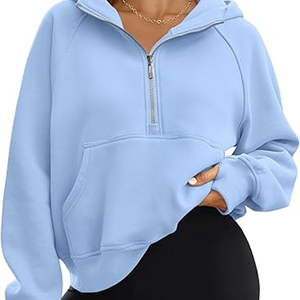 Sweats en soie automne/hiver 2025 pour femmes vestes zippées à capuche avec hauts surdimensionnés tenues d'entraînement Y2K sweats à capuche à la mode - Product Image 4