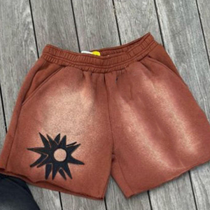 Shorts décontractés pour hommes en polyester 100% de qualité supérieure, effet délavé à l'acide - Séchage rapide et couleur personnalisable - Product Image 5