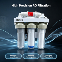 Nuevo Sistema de Filtro de Agua por Ósmosis Inversa Eléctrico de 5 Etapas para Debajo del Fregadero, de Acero Inoxidable, 800 GPD, Autolimpiante, con Doble Filtro, Modelo 2026