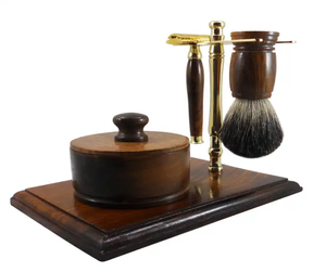 Nouveau design bol de rasage en bois naturel pour hommes mélange de savon et de crème bols en bois ensemble de rasage en bois bon matériau - Product Image 2