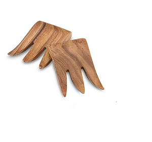 Mains de serveur de salade en bois d'acacia ensemble pour la maison hôtel restaurant mariage événement fournisseur de l'Inde meilleure vente - Product Image 5