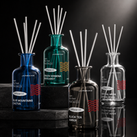 Ensemble de flacons de toilettage masculin vides OEM ODM, diffuseur bleu royal, flacon pulvérisateur vert, compte-gouttes en verre, emballage cadeau pour parfum