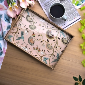 Ensemble de 3 plateaux de service en bois de luxe avec colibris, vaisselle décorative, vente en gros au meilleur prix - Product Image 2