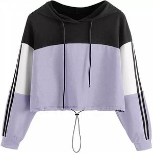OEM Manufacturer Custom Printing Logo Cropped Hoodie Women Pullover Crop <b>Hoodies</b> with Your Own logo - Product Image 3