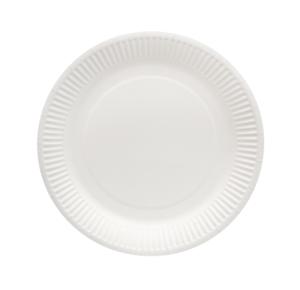 6.3 Inch White Round Paper Plate Disposable Light Weight for Restaurant, Camping and Party - Product Image 1