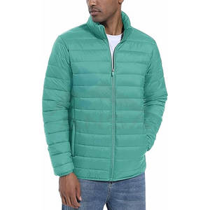 Chaqueta acolchada repelente al agua a prueba de viento para hombre, abrigo de invierno aislado ligero con cuello levantado de nailon transpirable - Product Image 2