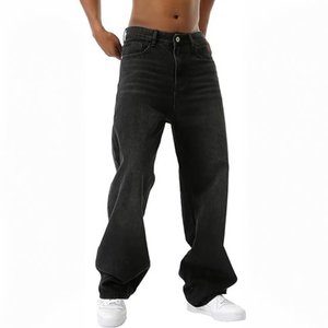 Street Elastic Jeans Men Denim Cargo Pants Wash Solid Color Multi Pockets Casual Mid Waist <b>Trousers</b> <b>Slim</b> <b>Fit</b> Daily Wear Joggers - Product Image 5
