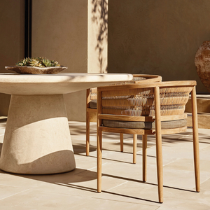 Hot <b>sale</b> teak wood chair <b>furniture</b> with <b>rattan</b> accents in modern style with strong and anti-rot legs - Product Image 4