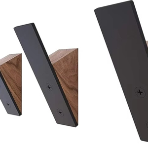 Perchero de madera de haya con ganchos de pared de madera de haya blanca Gancho decorativo para abrigos colgantes Sombreros y ropa - Product Image 1