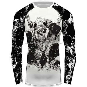 Nardon Apparel OEM ODM Mens Rash Guard Men Sublimation Printed Spandex Rash Guard Gym Rashguard Compression Shirts MMA Shirt - Product Image 1