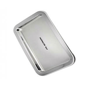 Plateau de service manuel en acier inoxydable 17 pouces, robuste, en métal poli, pour la maison, les restaurants, les hôtels, la restauration, durable - Product Image 4