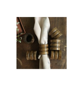 Classic Eco-Friendly Metal Leaf Shape Napkin Rings for Traditional Dining Room Settings Weddings Parties Farmhouse Decor - Product Image 4