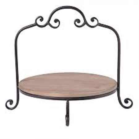 Brass and Aluminum Silver Plated Arabic Pattern Wooden Cake Stand Candy Stand Chocolate Stand for Ramadan Gift 2024