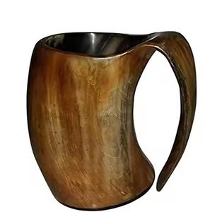 ฮอร์นแก้วแบบโค้งโบราณแก้วมักทำจากเขาขัดควายแก้วเครื่องดื่มร้อนขายดี - Product Image 1