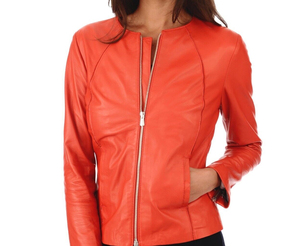 Chaquetas de cuero personalizadas para mujer con diseño ajustado Prendas de abrigo de cuero Premium para uso diario Actividades al aire libre y personalizadas - Product Image 3