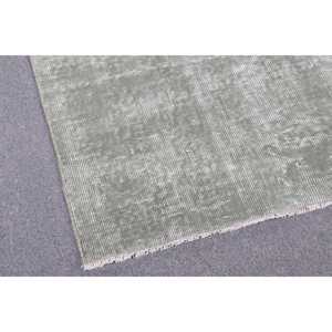 พรมวินเทจสไตล์ตุรกี ขนาด 3.4x7.1 ฟุต พรมขนสัตว์สีเทา - Product Image 4