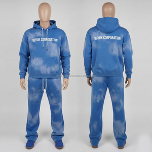 Chándal de Maternidad Estampado de la Mejor Calidad, Ligero, con Lavado Ácido, Corte Regular, para Hombre, Estilo Urbano Otoñal, con Capucha, 100% Algodón - Product Image 5