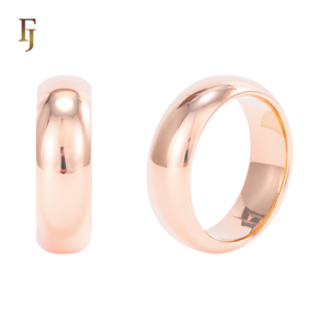 Anneaux de mariage brillants de 6 mm FJ Fallon Fashion Jewelry plaqués or rose sur base en laiton Ultra <span class=keywords><strong>Pro</strong></span> - Product Image 1