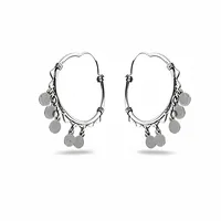 Boucles d'oreilles créoles en or 18 carats et argent 925 pour femme, bijoux pendantes hypoallergéniques avec perles d'eau douce, émeraudes, rubis, diamants et motifs floraux