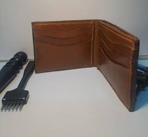 Cartera de Cuero Genuino de Vaca Crazy Horse, Estilo Vintage, Hecha a Mano, Corta, Moderna, para Regalo, Monedero para Hombre - Product Image 3