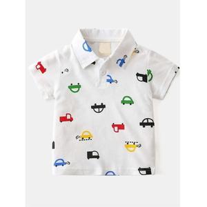 Polo à manches courtes pour garçon, 100% coton durable, séchage rapide, personnalisé, imprimé coloré, fabricant d'usine - Product Image 3